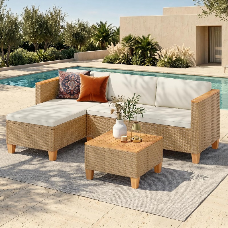 Outdoor Furniture Yellow - Небольшой комплект садовой мебели, 3 предмета,