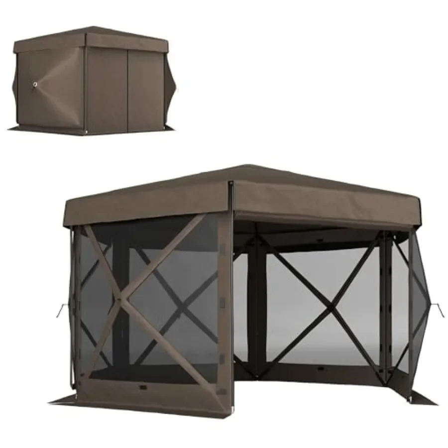 Gazebo Pop Up - Шестиугольный складной шатер-беседка 12' x 12'