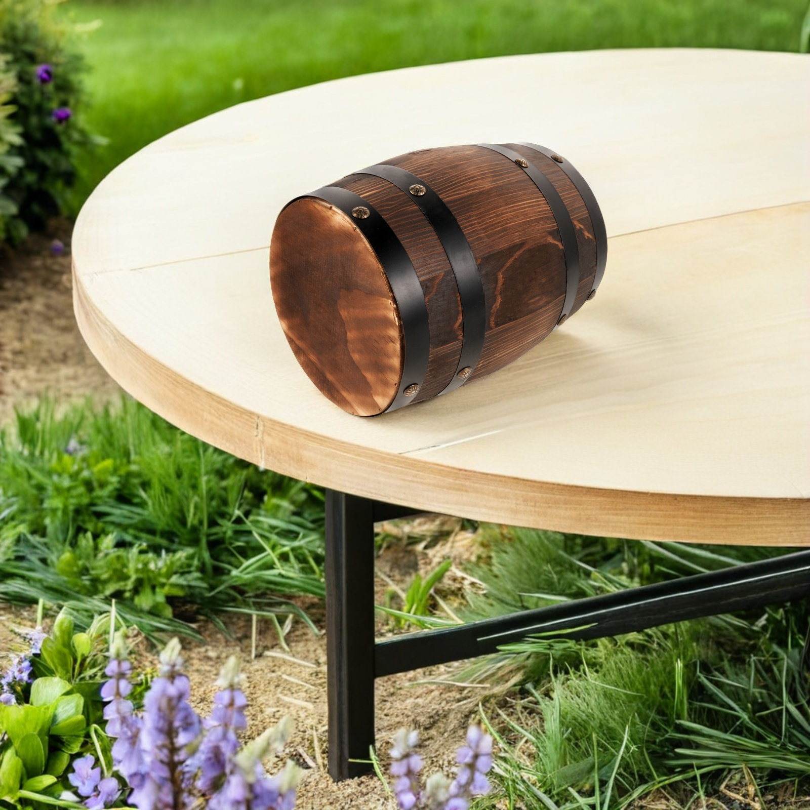 Outdoor Furniture Wooden - Деревянный уличный табурет из винтажной винной