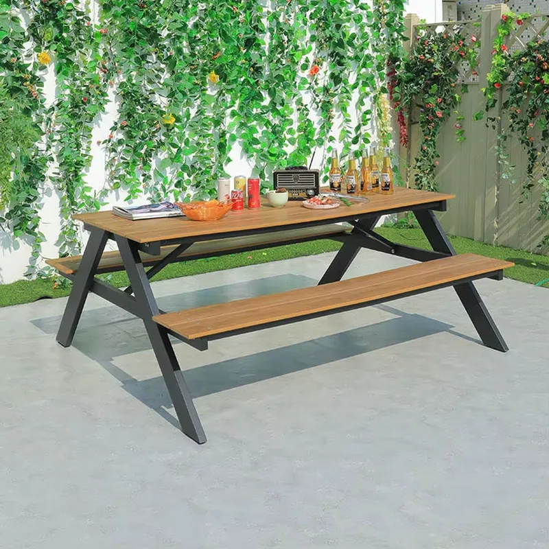 Outdoor Furniture Warehouse - Современный алюминиевый комплект уличной мебели: скамья