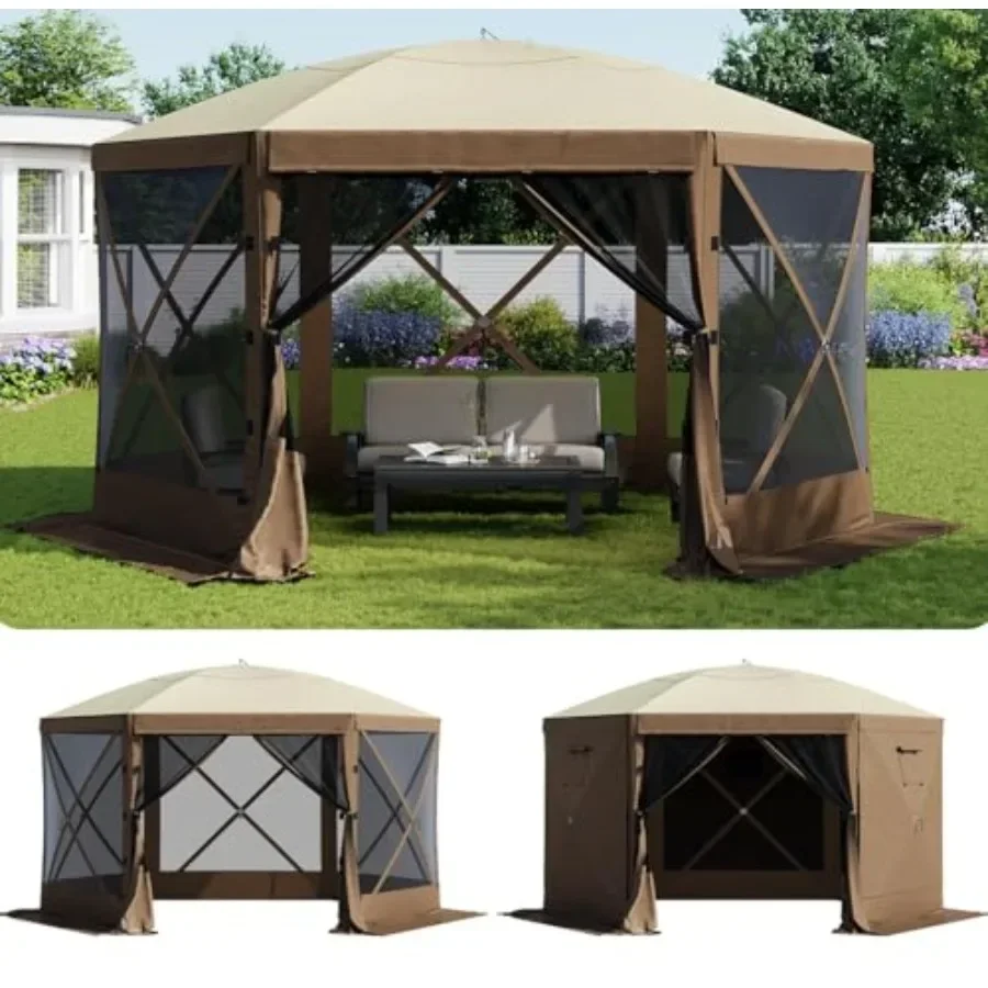 Gazebo Pop Up - Палатка-шатер Pop-Up 6-сторонняя с сетчатыми окнами,