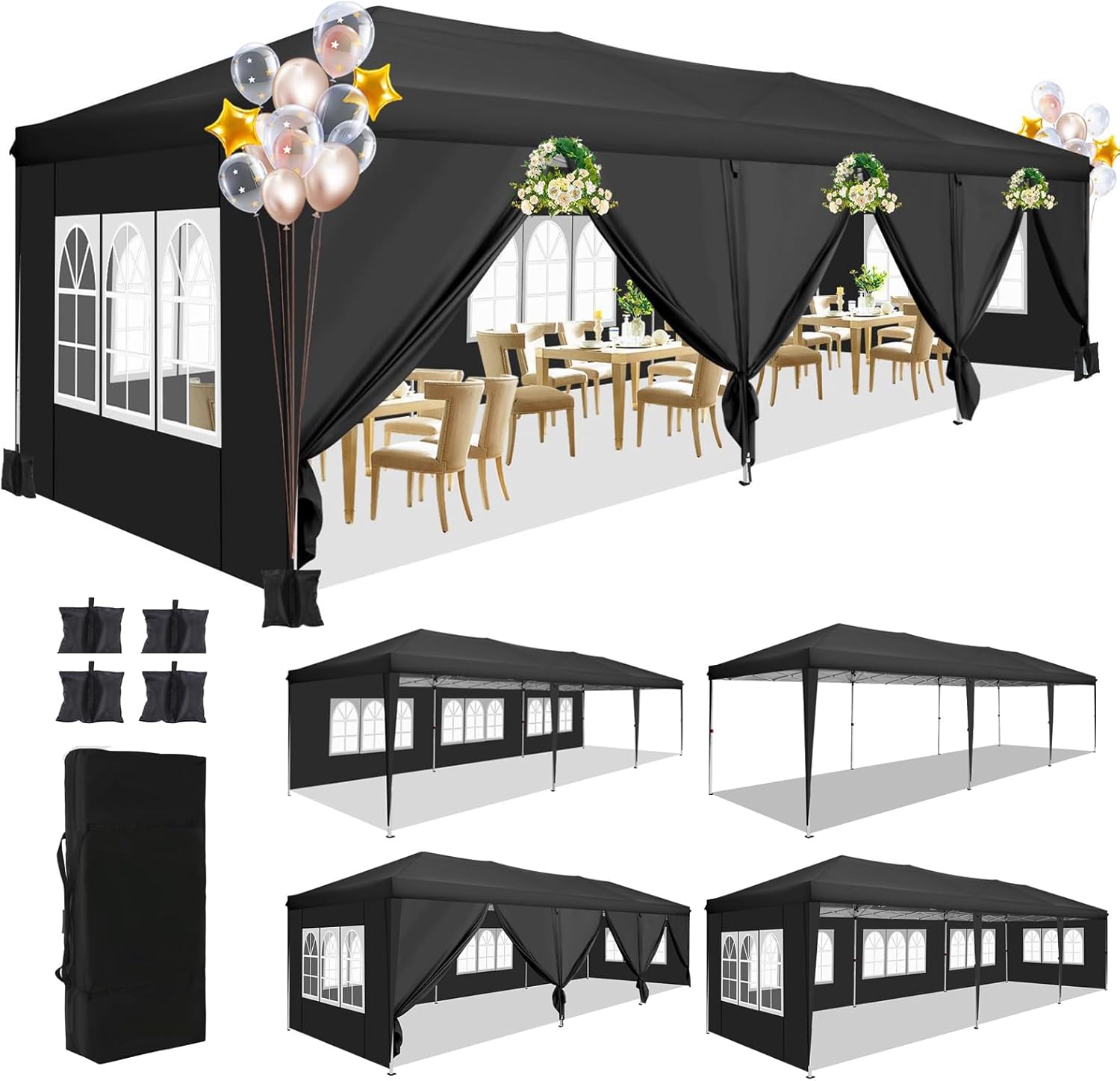 Палатка-шатер 10x30 футов с 8  – обзор и цена Gazebo Pop Up