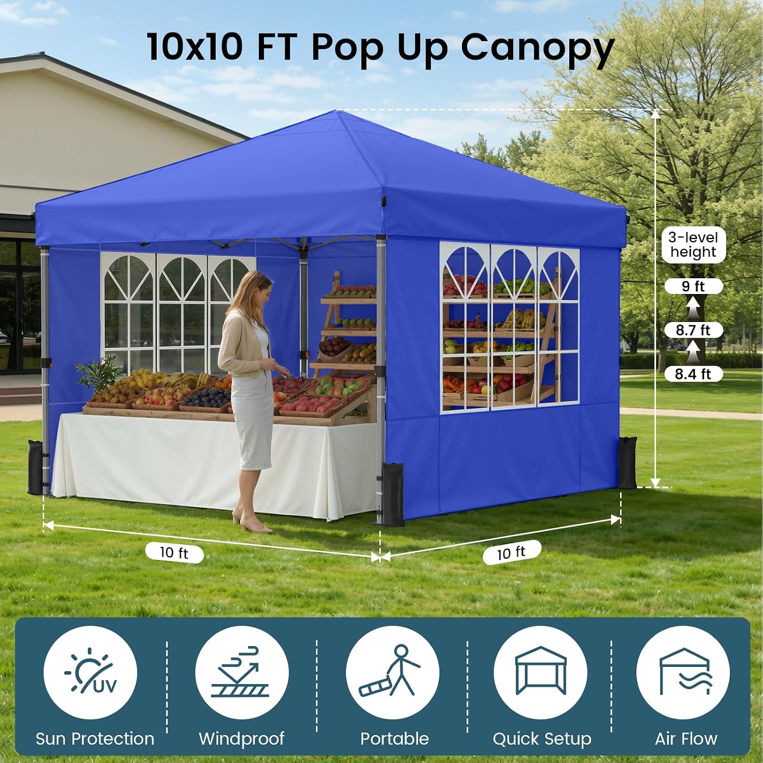 Палатка-шатер 10x10 футов с бо – обзор и цена Gazebo Pop Up