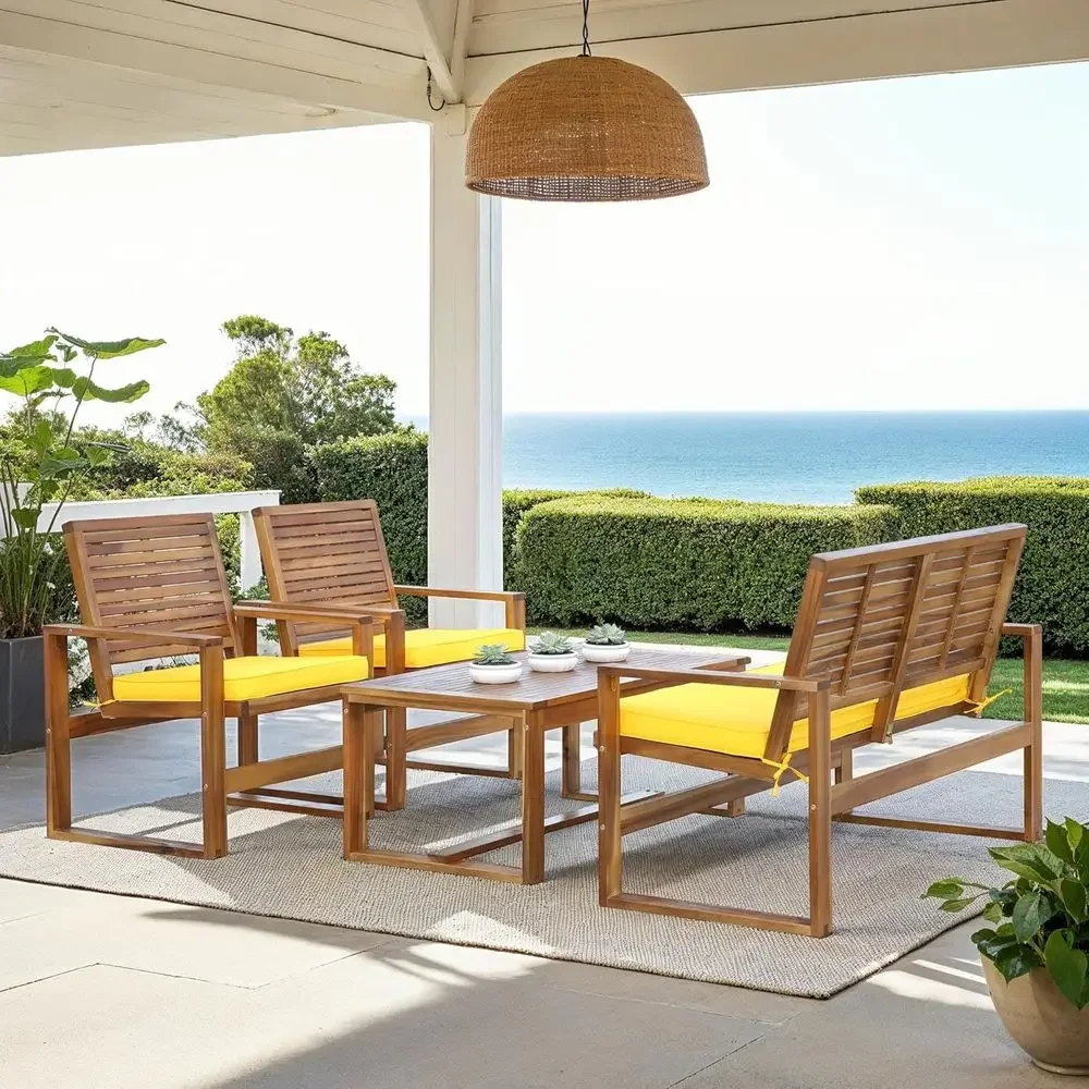 4-местный комплект садовой меб – обзор и цена Outdoor Furniture Yellow
