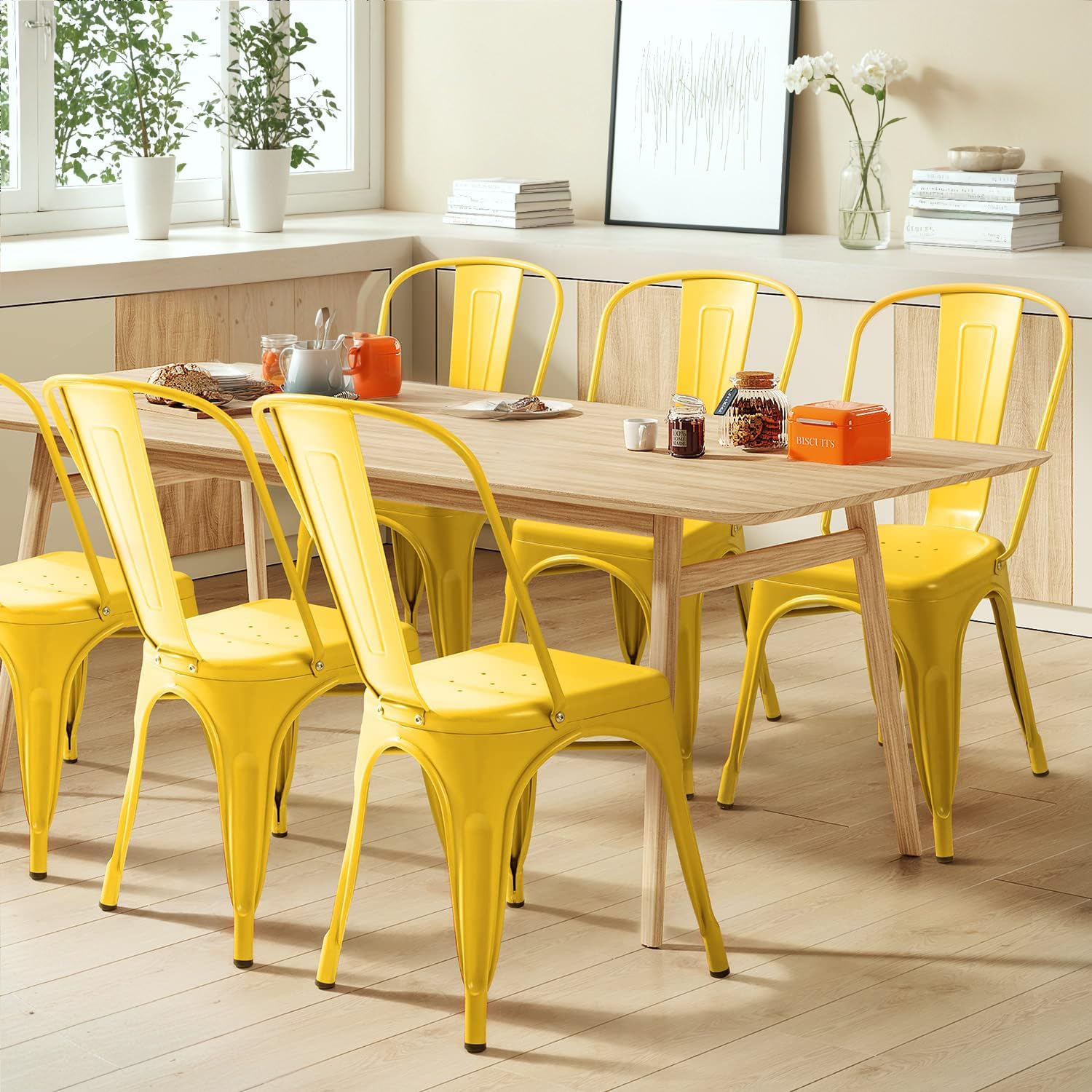 Металлические обеденные стулья – обзор и цена Outdoor Furniture Yellow