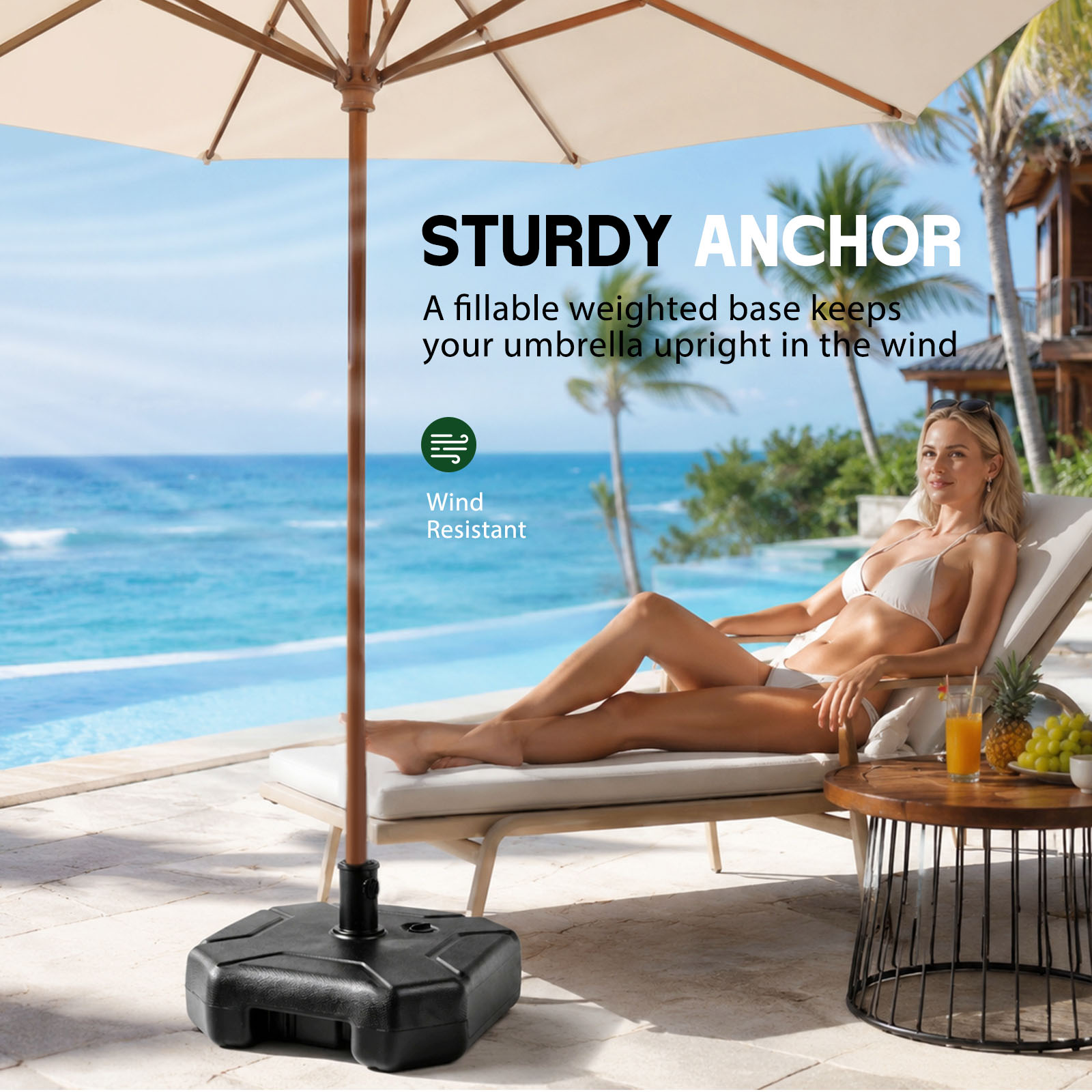 Наполняемая водой/песком утяже – обзор и цена Outdoor Furniture Umbrella