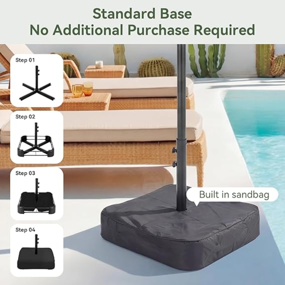 Зонт для патио 15 футов с осно – обзор и цена Outdoor Furniture Umbrella