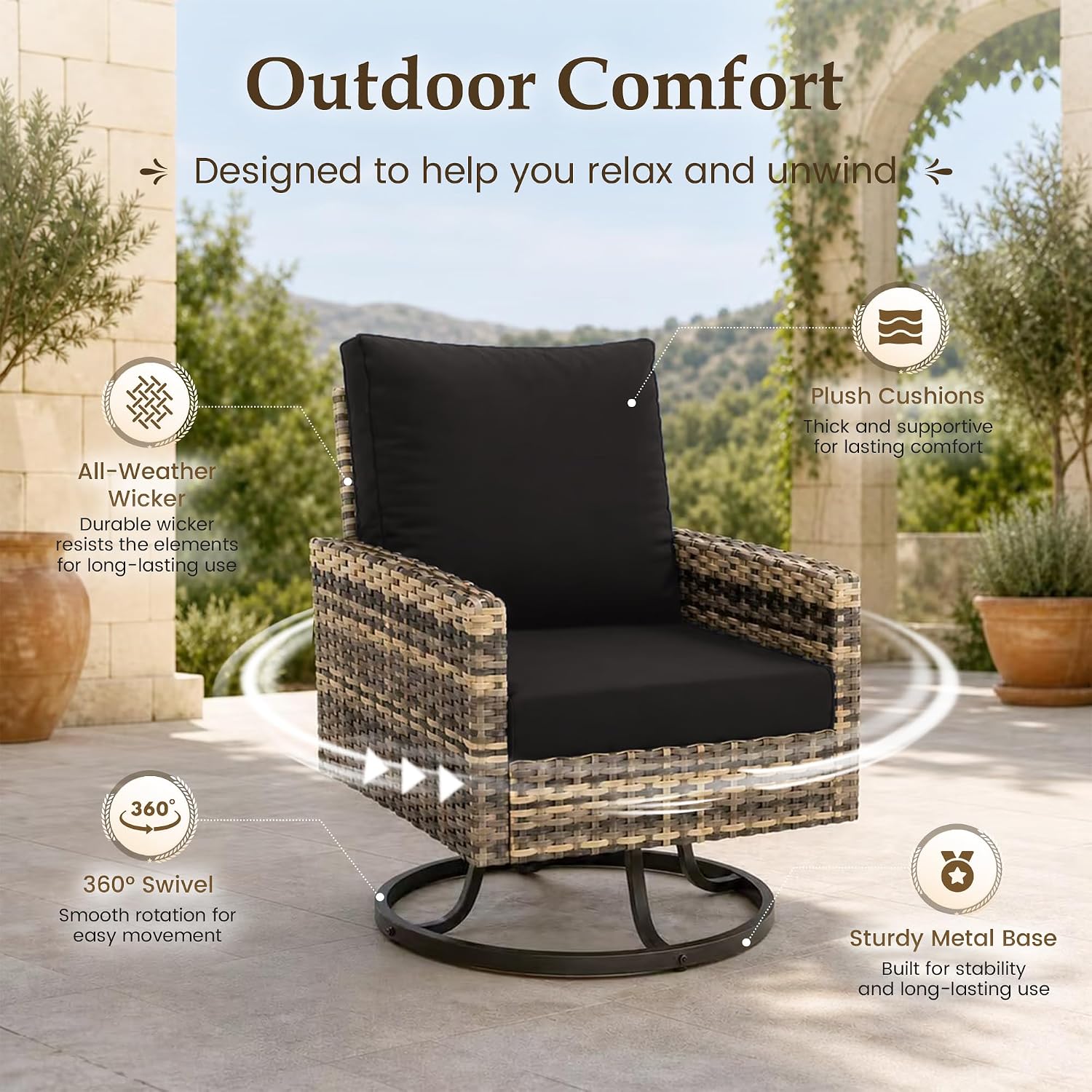 7-местный комплект садовой меб – обзор и цена Outdoor Furniture Yellow
