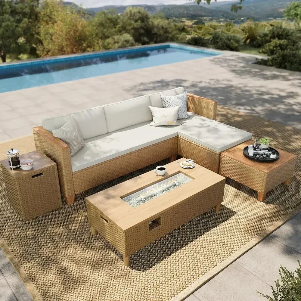 4-местный уличный секционный к – обзор и цена Outdoor Furniture Yellow