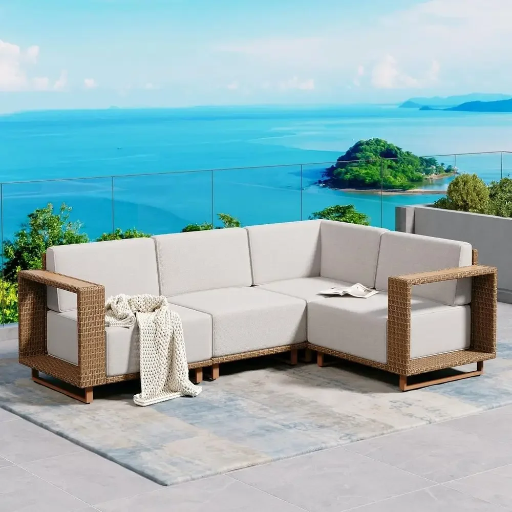 Угловой уличный диван L-образн – обзор и цена Outdoor Furniture Yellow